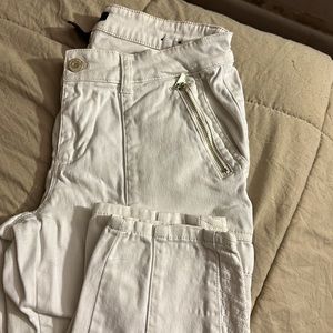 Cream cropped jeans from White House Black Market